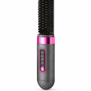 Cordless Hair Straightener and Brush with USB Charging Cable - Color Options: Gray, Pink, Purple, Black
