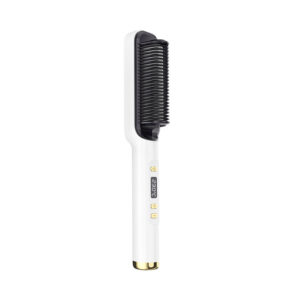 LCD Hair Straightening Brush - 3 in 1 Heating Comb Reduces Hair Damage and Frizz while Straightening or Curling