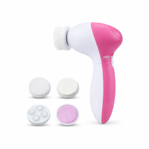 5-in-1 Electric Face Washing Machine - Massaging Facial Pore and Body Cleanser - Colors: Pink, Blue, Green
