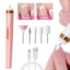 Portable Mini Electric Nail Drill - USB Compact Nail File, Acrylic Remover for Easy Manicure and Pedicure - Colors: Pink, Red, White, Deep Pink, Light Pink, Rose Gold
